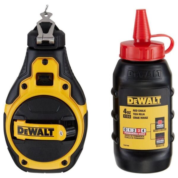 DEWALT 100 ft. Chalk Reel Kit with Red Chalk