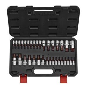 VEVOR Torx Bit Socket Set, 34-Piece T6-T70, S2 Alloy Steel, Cr-V Steel