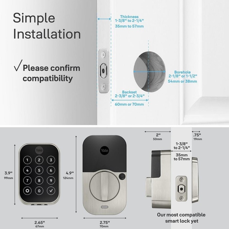 Yale Assure Lock 2 Keyless Smart Door Lock WiFi Fingerprint Access Black Suede - Image 10