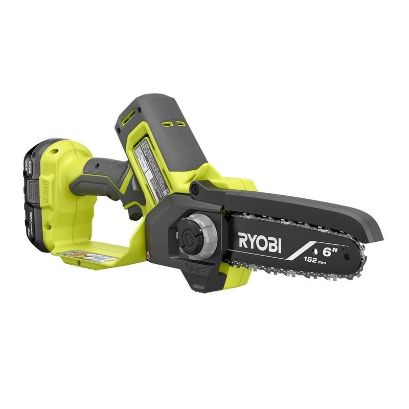 RYOBI ONE+ 18V 6 in. Cordless Battery Mini Chainsaw w/2.0 Ah Battery+Charger - Image 10