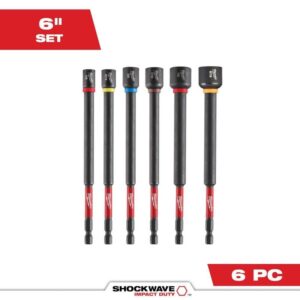 Milwaukee SHOCKWAVE Impact Duty 6 in. Magnetic Nut Driver Set (6-Pieces)