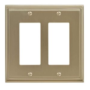 Amerock Gold 2-Gang Decorator/Rocker Wall Plate (1-Pack)
