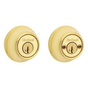 Kwikset 665 Polished Brass Double Cylinder Deadbolt with SmartKey and Microban