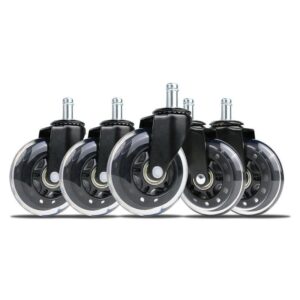 Everbilt Black 3 in. Rollerblade Office Chair Caster Wheels (4-Pack)