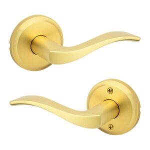 Kwikset Sedona Satin Brass Hall/Closet Door Handle