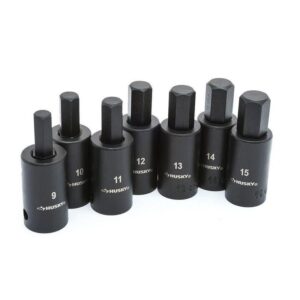 Husky 1/2 in. Drive Hex Bit Impact Socket Set MM MISSING 14