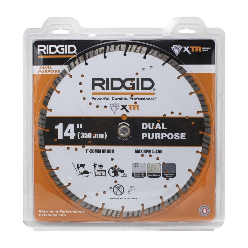 RIDGID 14 in. Dual Purpose XTR Diamond Blade - Image 4