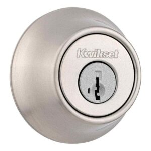 Kwikset 660 Satin Nickel Single Cylinder Deadbolt featuring SmartKey Security
