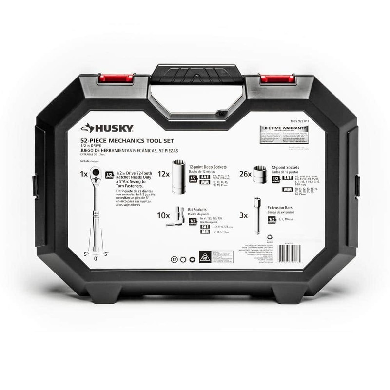 Husky 1/2 in. Drive Mechanics Tool Set (52-Piece) - Image 8