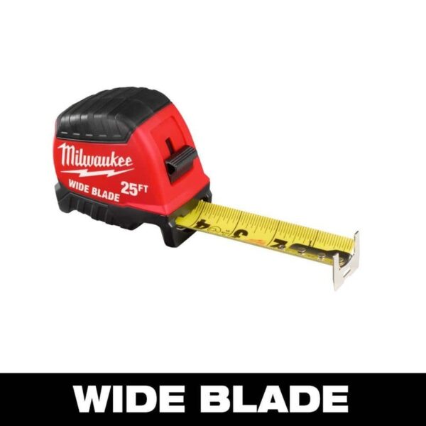 Milwaukee 25 ft. Wide Blade Tape Measure With 18 ft. Reach
