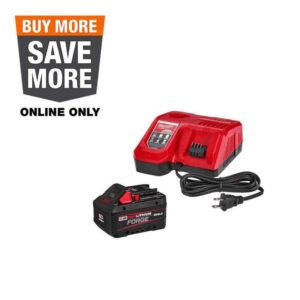 Milwaukee M18 18V Lithium-Ion REDLITHIUM FORGE Starter Kit 8.0Ah Battery Charger
