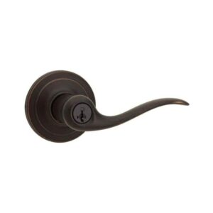 Kwikset Tustin Venetian Bronze Exterior Entry Door Handle Featuring SmartKey