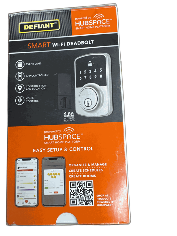 Defiant Square Satin Nickel Wi-Fi Electronic Deadbolt Smart Lock by Hubspace - Image 10