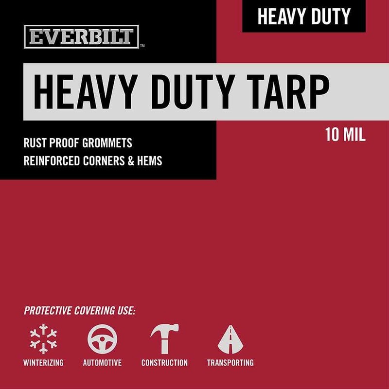 Everbilt 16 ft. x 20 ft. Brown and Silver Heavy Duty Tarp - Image 2