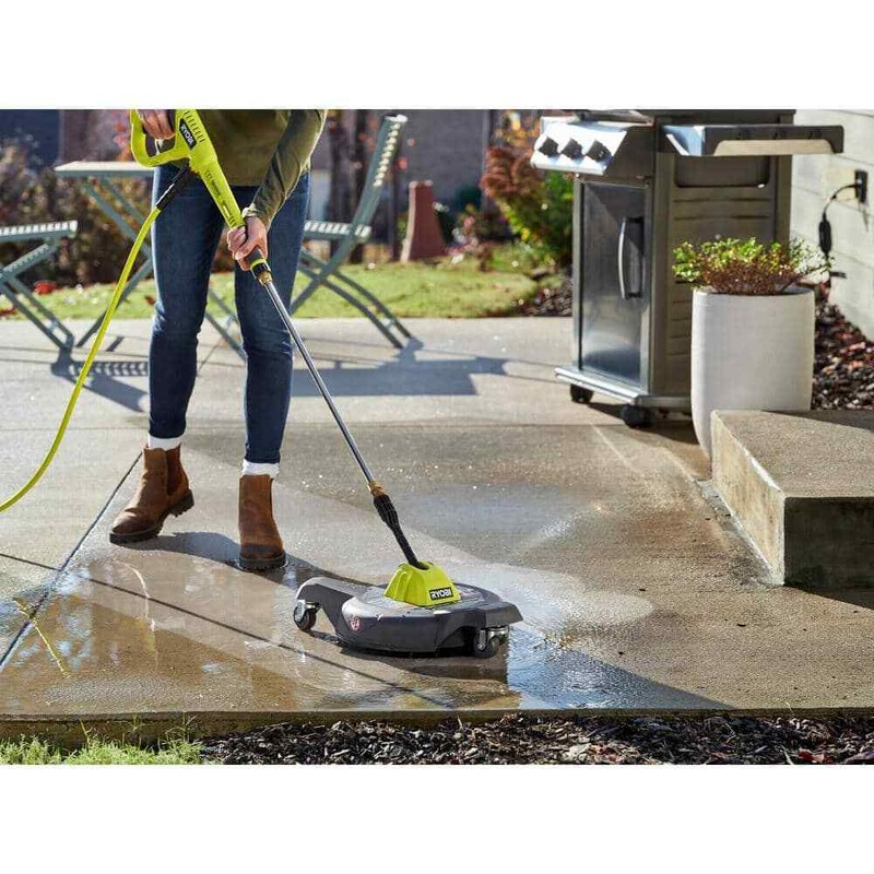 RYOBI 12 in. 3100 PSI Electric Pressure Washer Surface Cleaner w/Caster Wheels - Image 3