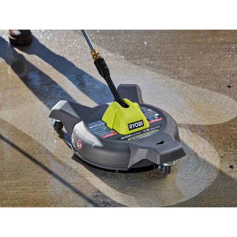 RYOBI 12 in. 3100 PSI Electric Pressure Washer Surface Cleaner w/Caster Wheels - Image 4