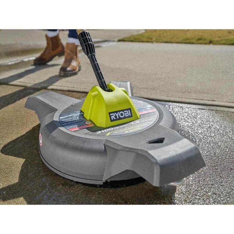 RYOBI 12 in. 3100 PSI Electric Pressure Washer Surface Cleaner w/Caster Wheels - Image 8