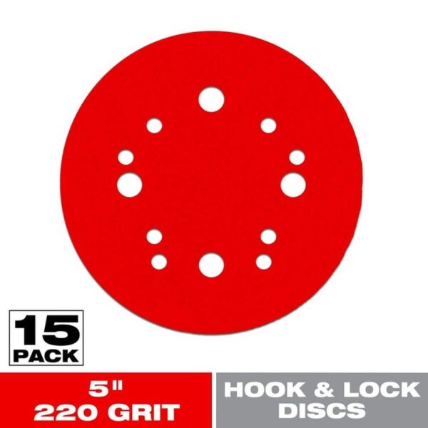 DIABLO 5 in. 220-Grit Hook and Lock ROS Sanding Discs