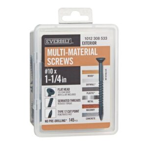 Everbilt #10 x 1-1/4 in. Black Torx Drive Flat Head Screw 145-Piece