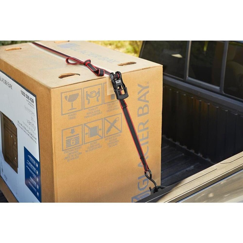 Husky 12 ft. x 1 in. Ratchet Tie-Down Straps with S-Hook (4-Pack) - Image 6