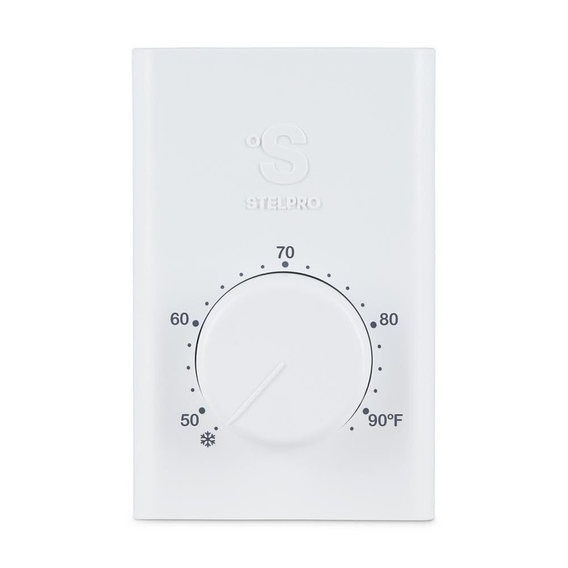 Stelpro Double-Pole 22 Amp 120/240V Mechanical Wall-Mount Thermostat White
