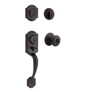 Kwikset Montara Venetian Bronze Single Cylinder Door Handleset with Juno Entry
