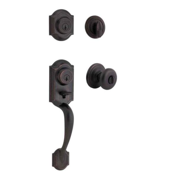 Kwikset Montara Venetian Bronze Single Cylinder Door Handleset with Juno Entry