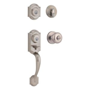 Kwikset Montara Satin Nickel Single Cylinder Handleset NO KEYS