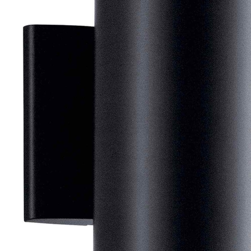 KICHLER Independence 12 in. 2-Light Black Outdoor Hardwired Wall Cylinder Sconce - Image 4