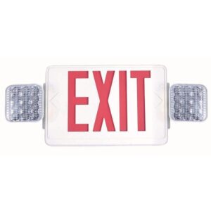 Commercial Electric LED Exit Sign Emergency Light Combo 14W w/ Ni-Cad Battery