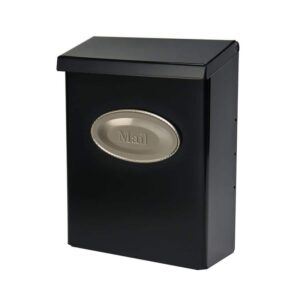 Architectural Mailboxes Black Satin Nickel Medium Steel Locking Wall Mount