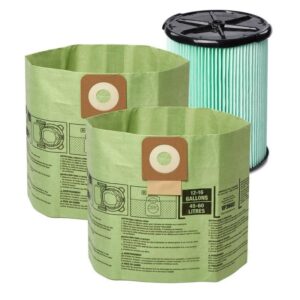 RIDGID OSHA Compatible Kit HEPA Filter, Cyclonic Dust Bags for 12-16 Gal Vacuums