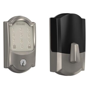 Schlage Camelot Satin Nickel Wifi Electronic Touchscreen Door Deadbolt Lock