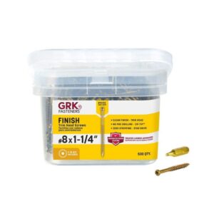 GRK Fasteners #8 x 1-1/4 in. Star Drive Trim-Head Finish Screw (530-Pack)