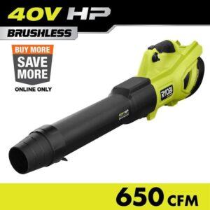 RYOBI 40V HP Brushless 160 MPH 650 CFM Cordless Battery Leaf Blower