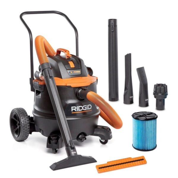 RIDGID 16 Gal. 7.0 HP NXT Power Shop Vacuum Wet Dry Vac with Cart & Accessories