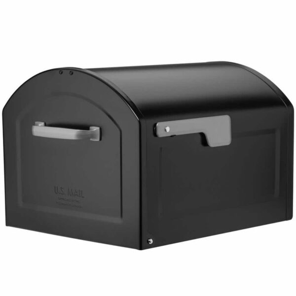 Architectural Mailboxes Centennial Black, Extra Large, Steel, Post Mount Mailbox
