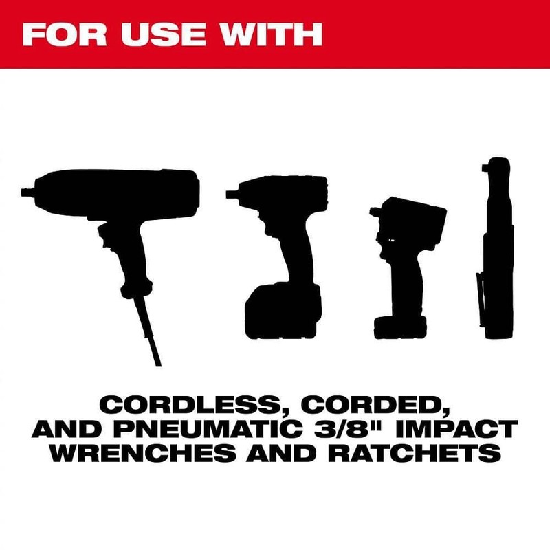 Milwaukee SHOCKWAVE 3/8" Drive Metric 6-Point Impact Socket Set 6-Piece - Image 2