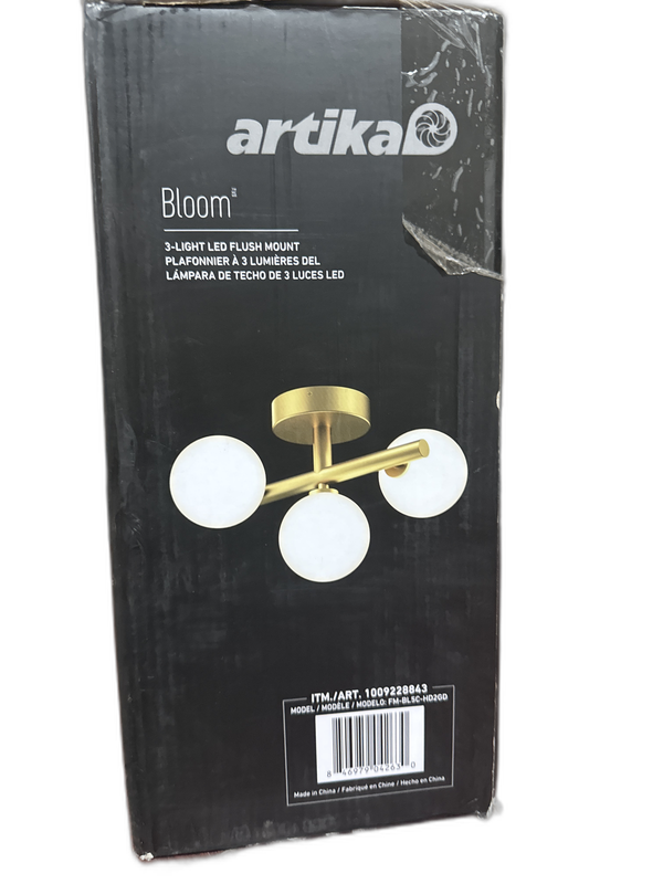 Artika Bloom 13 in. 15 Watt Modern Gold Integrated LED 5 CCT Flush Mount Ceiling - Image 13