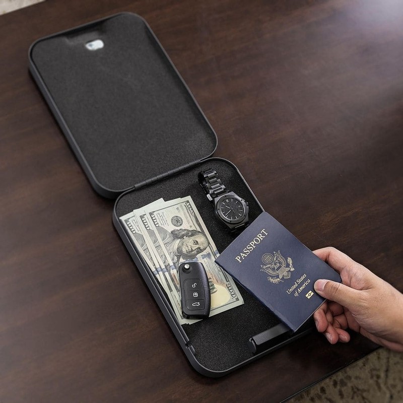 MAXSafes Extra Large 16-Gauge Steel Portable Lock Box Safe Black TSA Compliant - Image 14