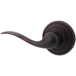 Kwikset Tustin Venetian Bronze Left-Handed Half-Dummy Door Handle with Microban