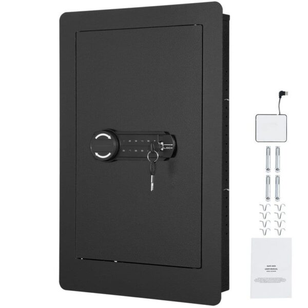 SKYSHALO Tall Wall Safe 25.59 in. Keypad Q235 Steel with LED Light