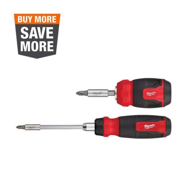 Milwaukee 14-in-1 Ratcheting Multi-Bit Screwdriver and 8-in-1 Compact (2-Pack)