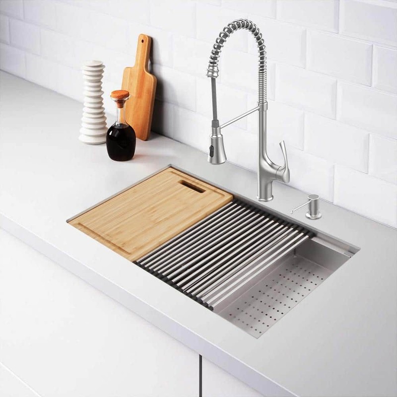 Glacier Bay 27" Undermount Single Bowl 18 Gauge Stainless Steel Kitchen Sink - Image 2