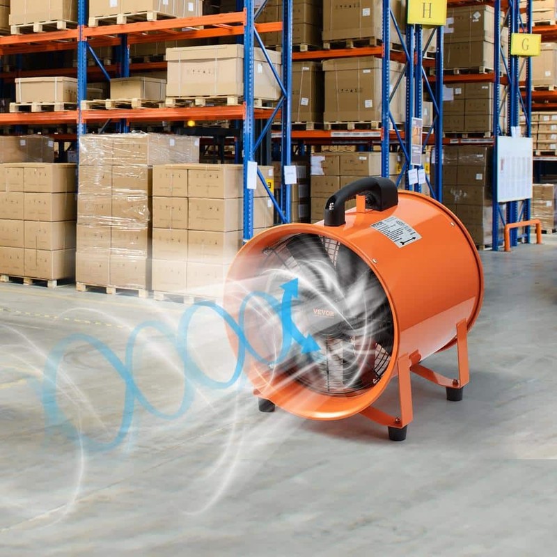 VEVOR 8 in Portable Ventilator Blower Fan 1070 CFM with 33 ft Duct Hose - Image 8