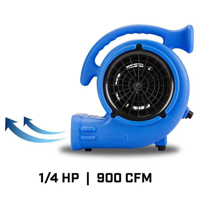B-Air 1/4 HP Air Mover Blower Fan Blue for Carpet Dryer Floor Water Damage - Image 2