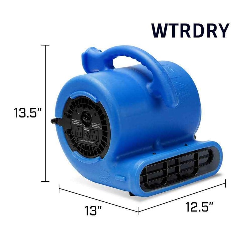 B-Air 1/4 HP Air Mover Blower Fan Blue for Carpet Dryer Floor Water Damage - Image 5