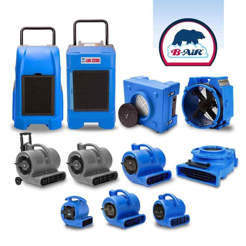 B-Air 1/4 HP Air Mover Blower Fan Blue for Carpet Dryer Floor Water Damage - Image 10