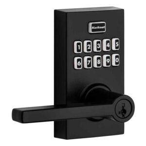 Kwikset SmartCode 917 Matte Black Keypad Door Handle w/ SmartKey Security