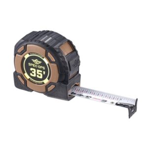 SPEC OPS 35 ft. Elite Series Tape Measure, 1 1/4 in. Blade, Military-Grade Case